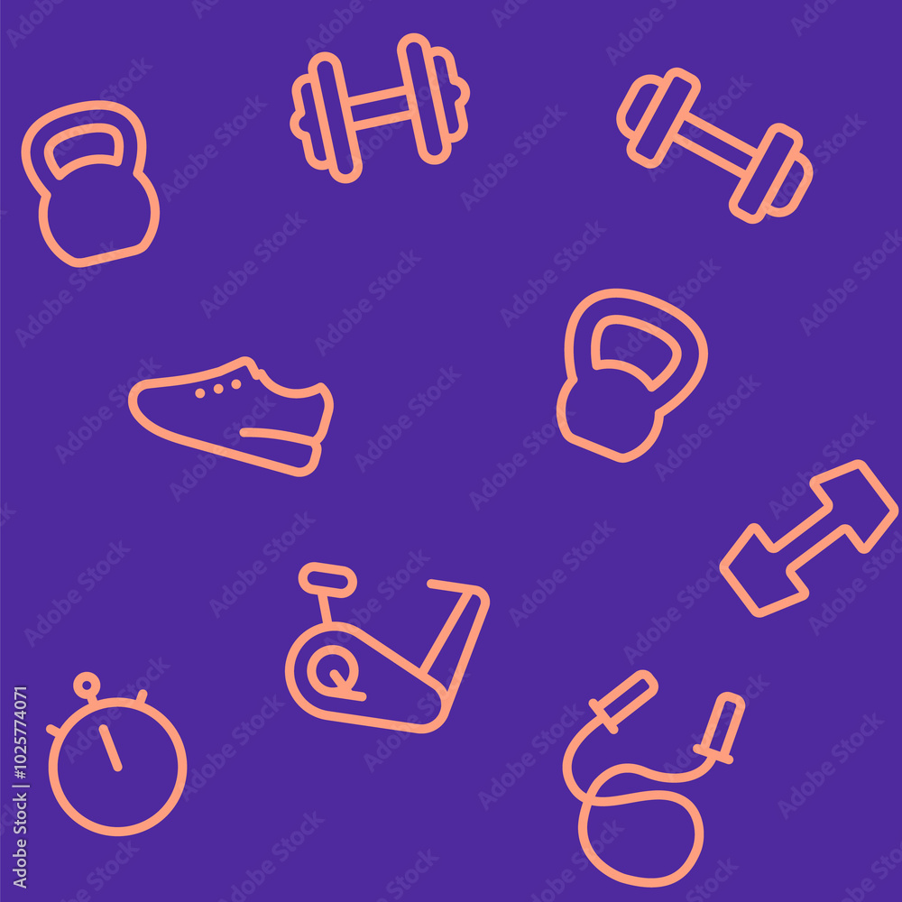seamless pattern with gym line icons, workout and training png background seamless pattern with gym line icons, workout and training png background