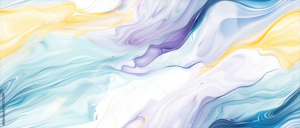 Abstract background featuring swirling marble texture in aqua, lemon, and violet colors. This modern luxury design serves as an elegant backdrop for banners, wallpapers, or covers. Abstract background featuring swirling marble texture in aqua, lemon, and violet colors. This modern luxury design serves as an elegant backdrop for banners, wallpapers, or covers.