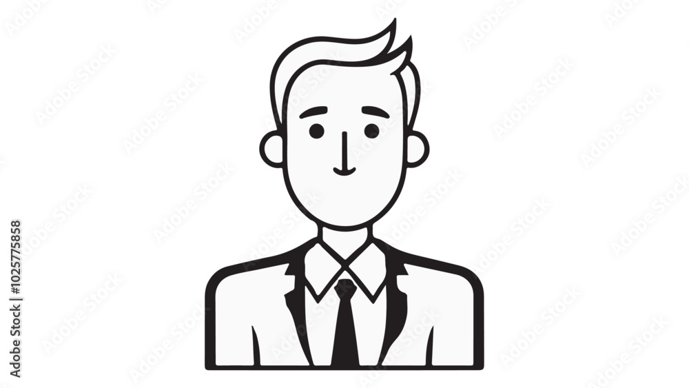 businessman without a mouth vector illustration businessman without a mouth vector illustration