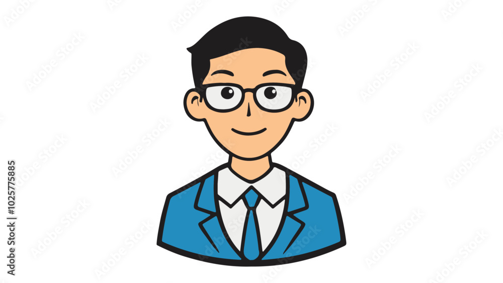 businessman in a suit and glasses vector illustration businessman in a suit and glasses vector illustration