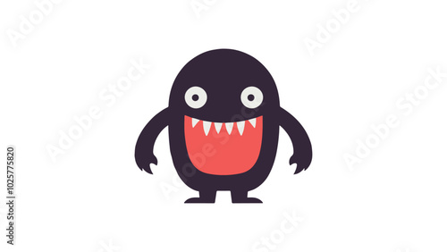 simple monster shape vector illustration