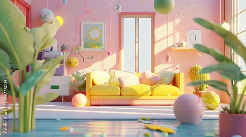 cartoon 3d scene