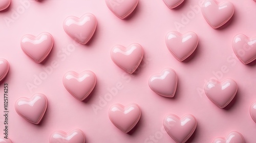 Pink Heart Pattern for Romantic Themes and Designs