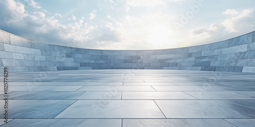 Architectural Square Platform Perfect for Auto Product Display Advertising Background