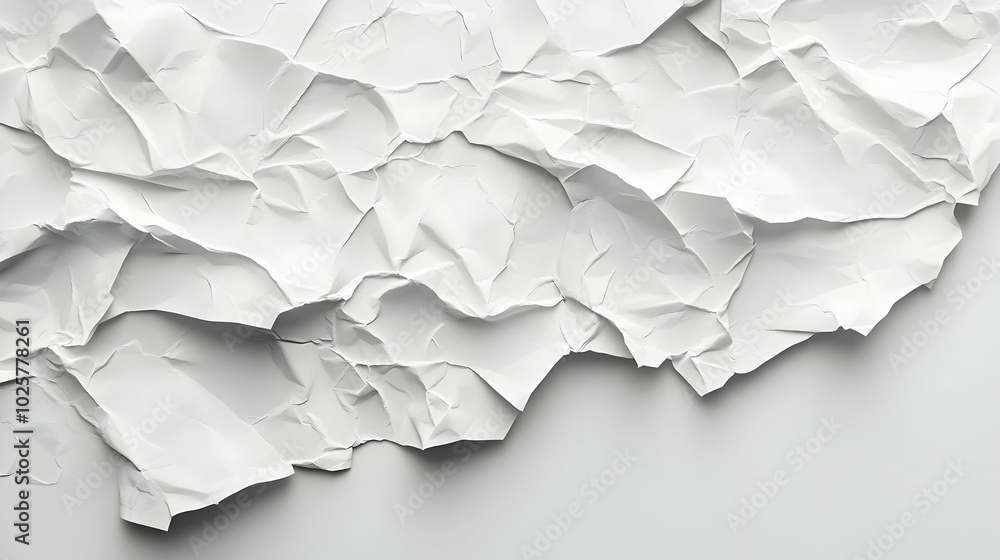 White Crumpled Paper Texture Background Design White Crumpled Paper Texture Background Design