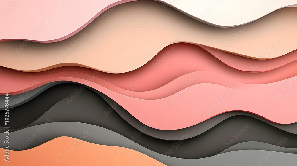 Abstract Background Animation with Wavy Shapes and Lines Abstract Background Animation with Wavy Shapes and Lines