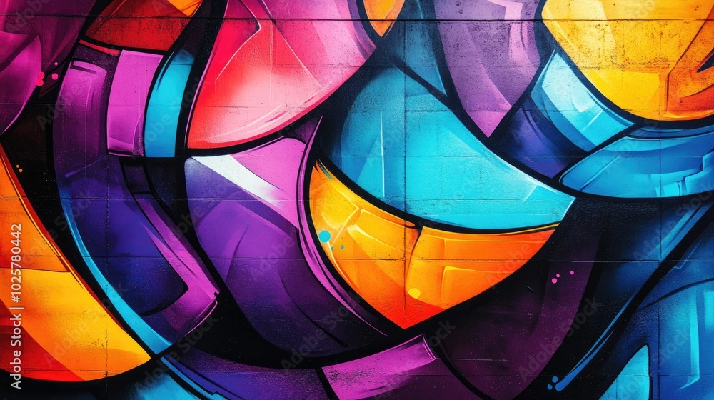 Fototapeta premium Vibrant Graffiti Art on Urban Wall