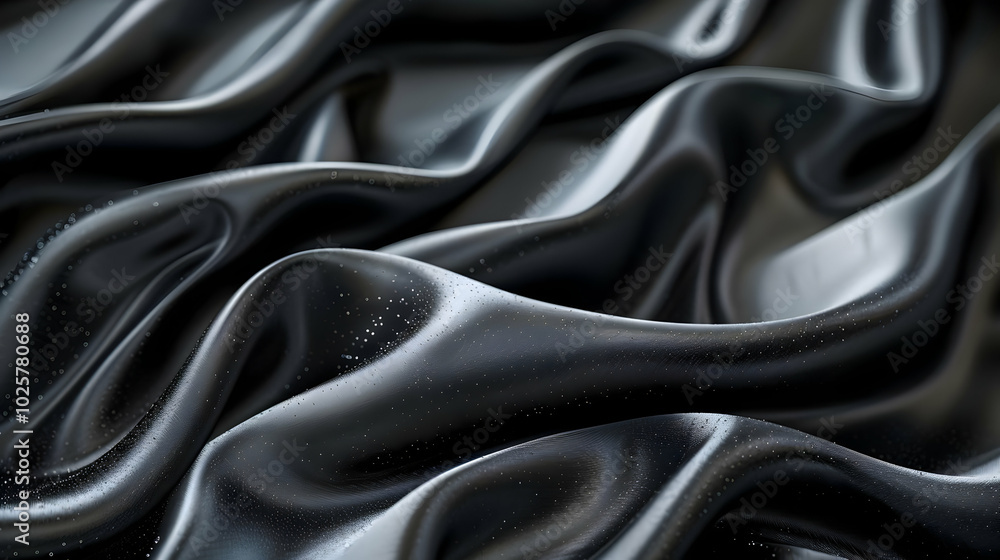Obraz premium Black silky fabric with subtle texture and soft light.