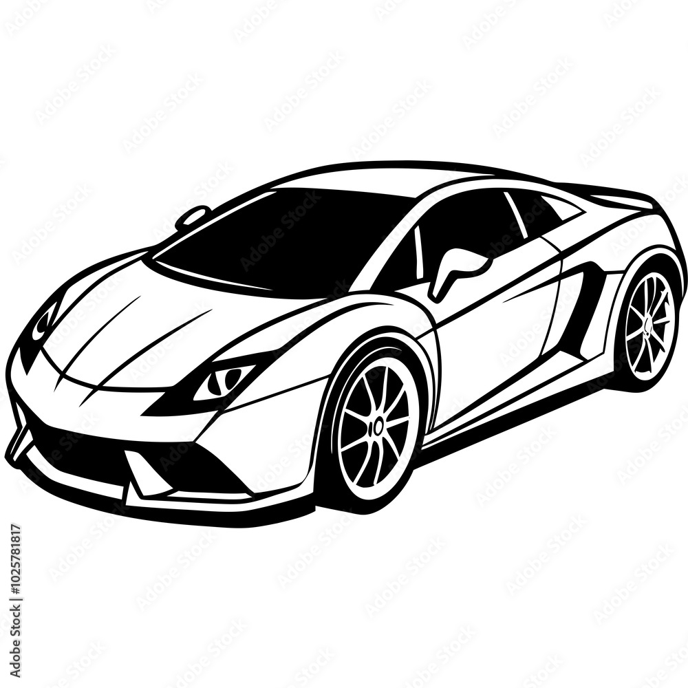 Fototapeta premium sports car vector illustration on a white background 
