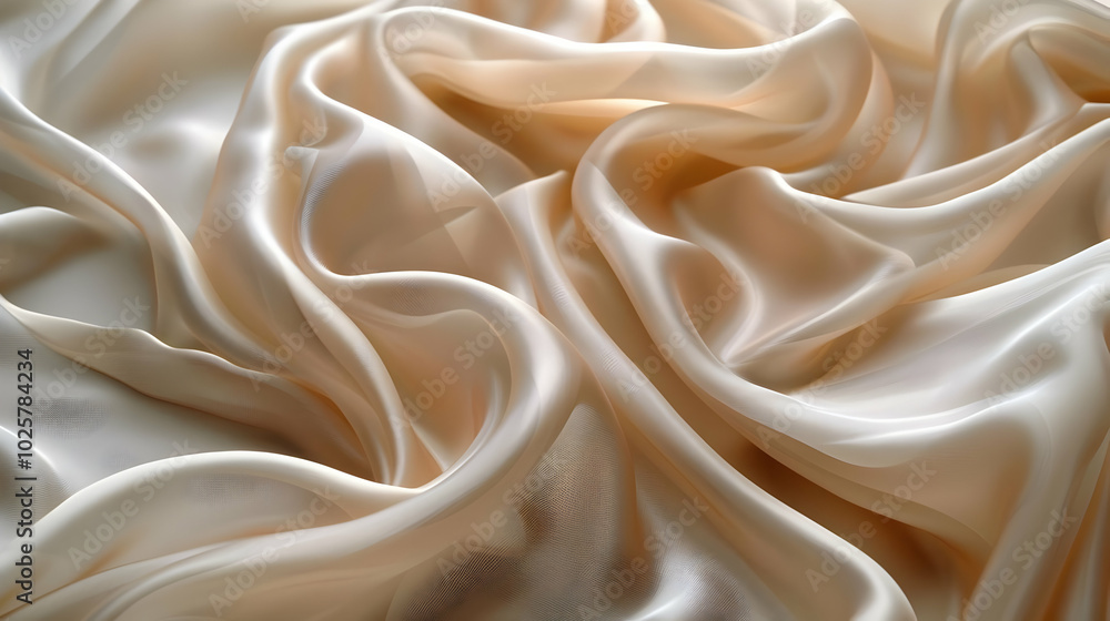 Elegant beige silk fabric background texture. Elegant beige silk fabric background texture.