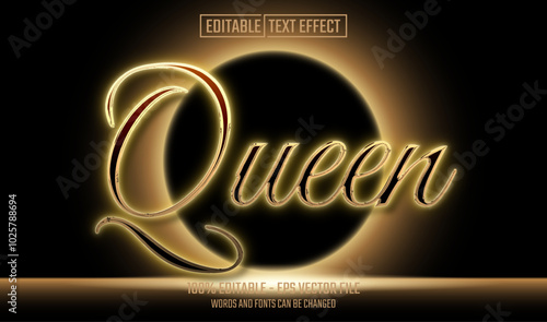 queen editable text effect