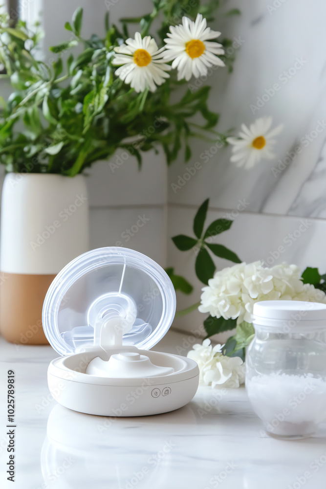 A serene display of skincare products set against a floral background, perfect for lifestyle and beauty-themed projects. A serene display of skincare products set against a floral background, perfect for lifestyle and beauty-themed projects.