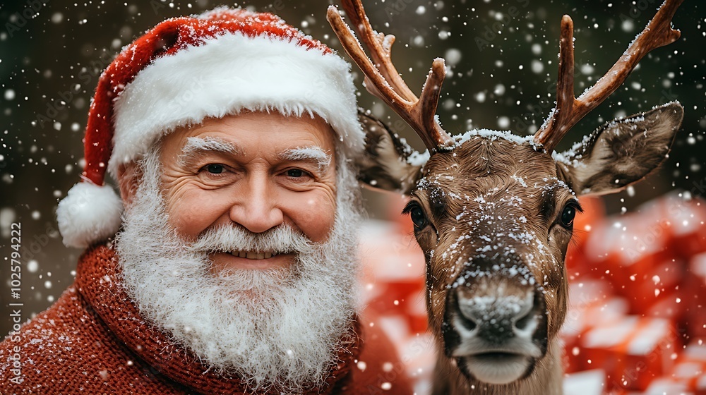 Santa Claus in a Magical Winter Wonderland Santa Claus in a Magical Winter Wonderland