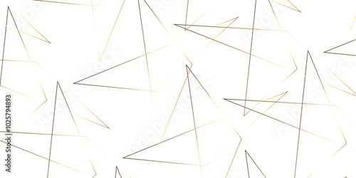 Abstract background with liens and triangles shape on white background. White and golden geometric overlapping rectangle pattern Geometric background soft shadows as patten ..White polygon textured .