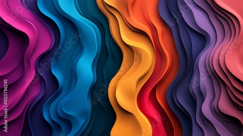 Abstract Colorful Waves