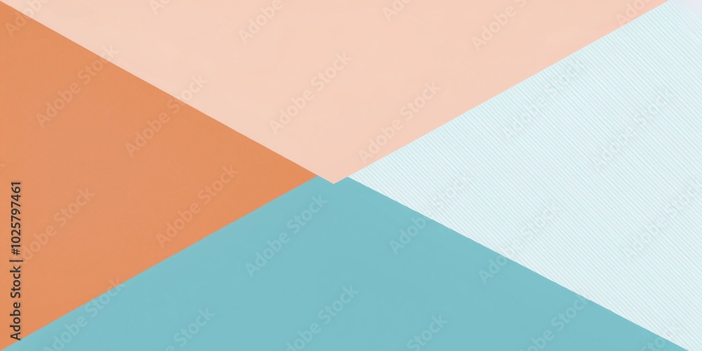 Close-Up Orange blue pink and white pastel geometric background