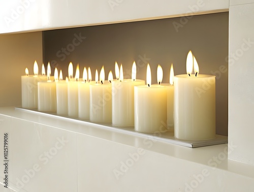 Candlelight in a row