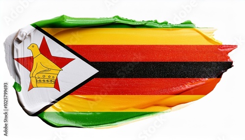 絵の具とジンバブエの国旗(Paint of the Zimbabwe flag.)
 photo