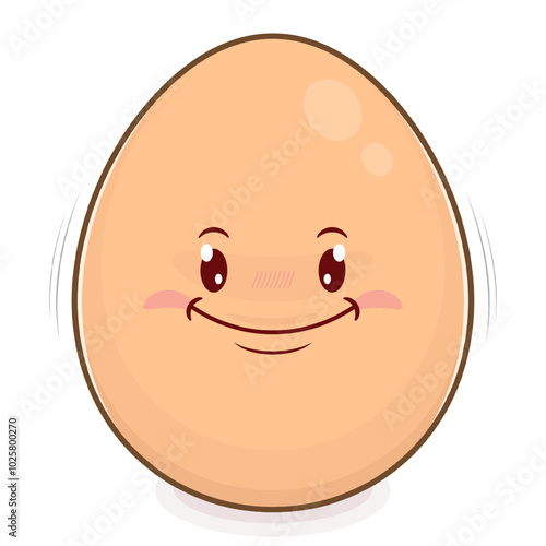 egg smile face cartoon cute