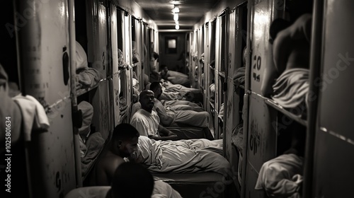 he photo captures the stark reality of life inside a crowded jail  photo