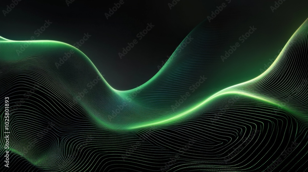 Abstract Green Wave Form Abstract Green Wave Form