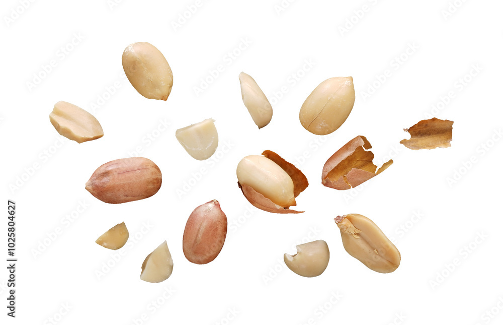 Obraz premium skinless peanuts with crumbs