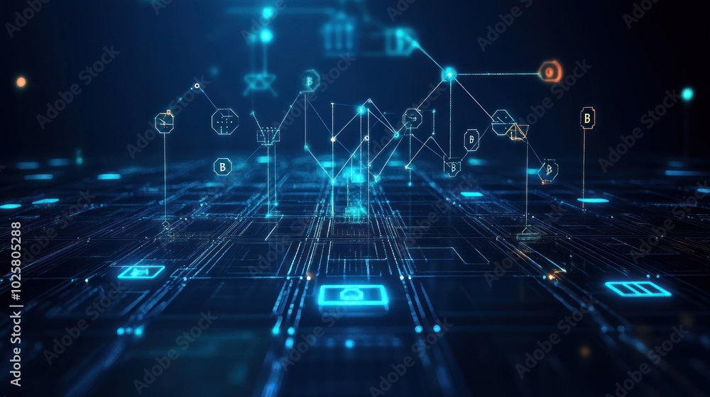 A futuristic data technology background for blockchain networks, featuring interconnected digital nodes and blockchain structures, A futuristic data technology background for blockchain networks, featuring interconnected digital nodes and blockchain structures,