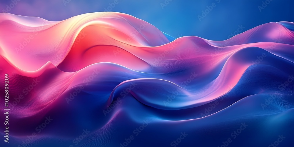 Obraz premium Abstract waves of color creating a fluid, dynamic effect.