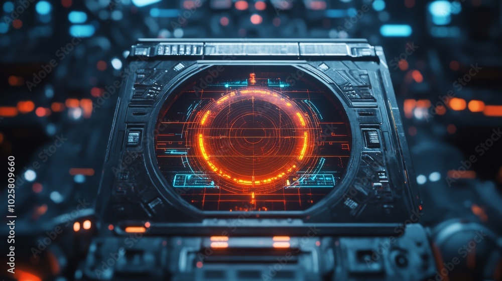 Futuristic Sci-Fi Interface Display Futuristic Sci-Fi Interface Display