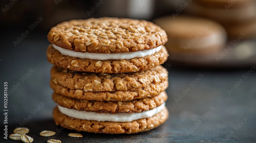 Stacked Oatmeal Cream Cookies