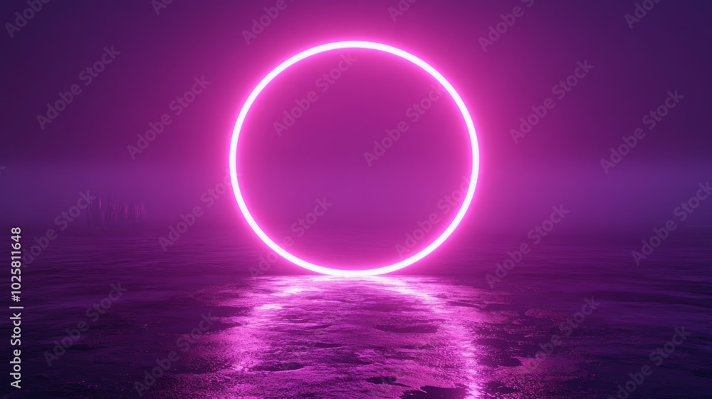 Neon Oval Reflections in Mist Neon Oval Reflections in Mist