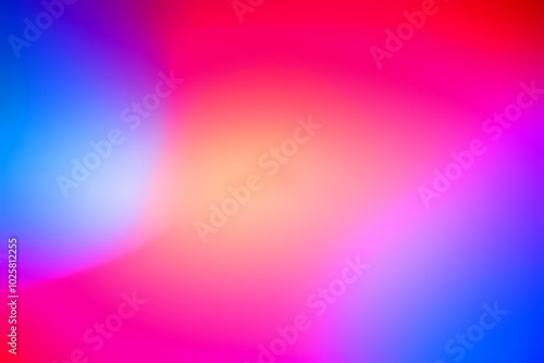 Vivid blur neon pink red orange blue purple rainbow color gradient abstract background. Light through a prism