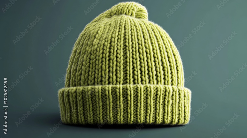 Green Knitted Beanie Hat Green Knitted Beanie Hat