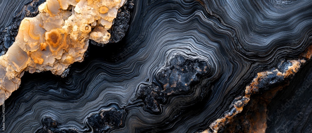 A tight shot of wood showcasing black and yellow paint streaks on its surface A tight shot of wood showcasing black and yellow paint streaks on its surface