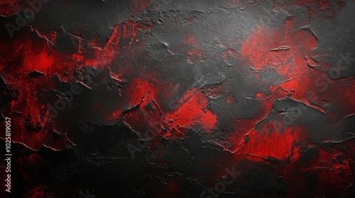 Abstract Red and Black Textured Art