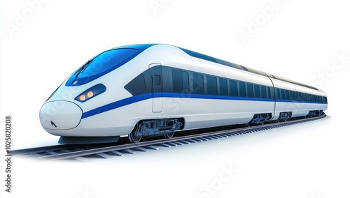 High-Speed Train Illustration With Motion Blur