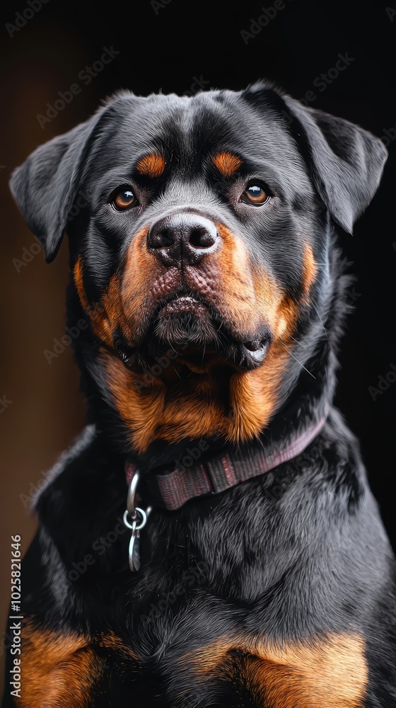 Black and Brown canine beside the frame Black and Brown canine beside the frame