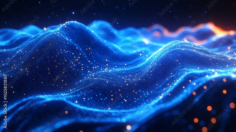 Dynamic Digital Wave Landscape Dynamic Digital Wave Landscape