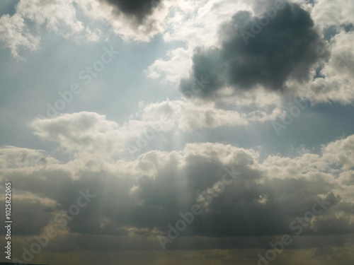 Wallpaper Mural Expressive and dramatic cloudy sky. Background for design and replacement. Moody scene. Torontodigital.ca