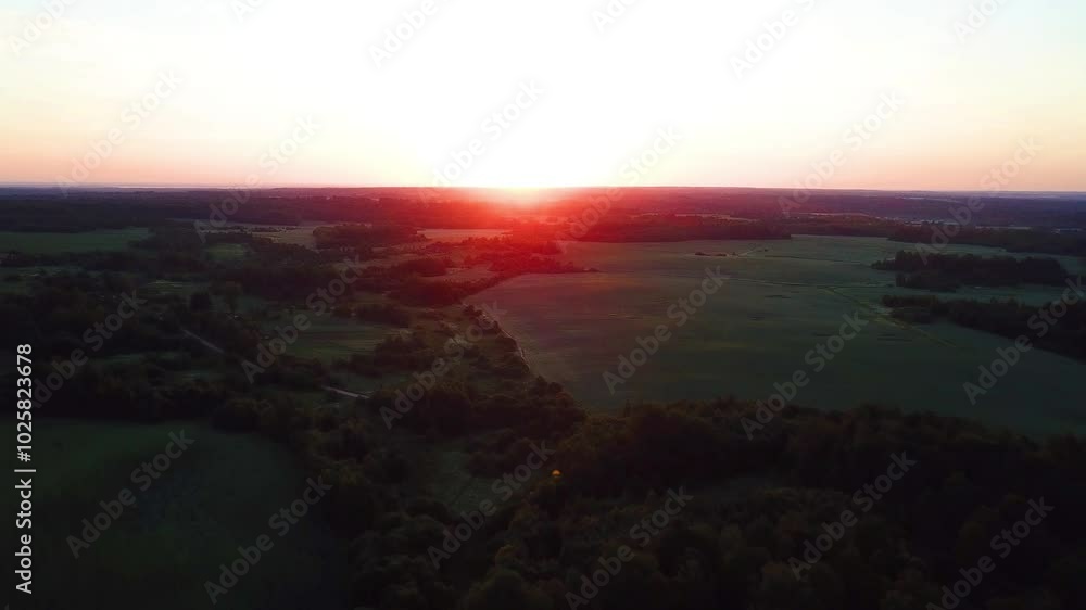 Mesmerizing summer landscape as we fly towards the sun Mesmerizing summer landscape as we fly towards the sun
