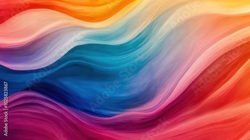Wallpaper Mural Abstract background with colorful wavy lines in blue, orange, yellow, red, and purple. Torontodigital.ca