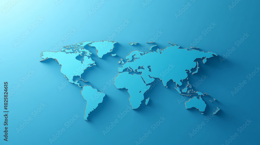 A blue background with a 3D world map. Perfect for adding to your design presentations. A blue background with a 3D world map. Perfect for adding to your design presentations.