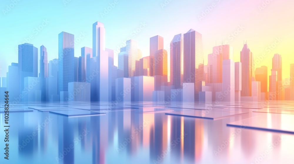 Futuristic Cityscape Reflection Futuristic Cityscape Reflection