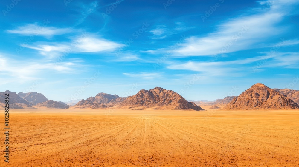 Lush Desert Landscape Under Bright Blue Sky Lush Desert Landscape Under Bright Blue Sky