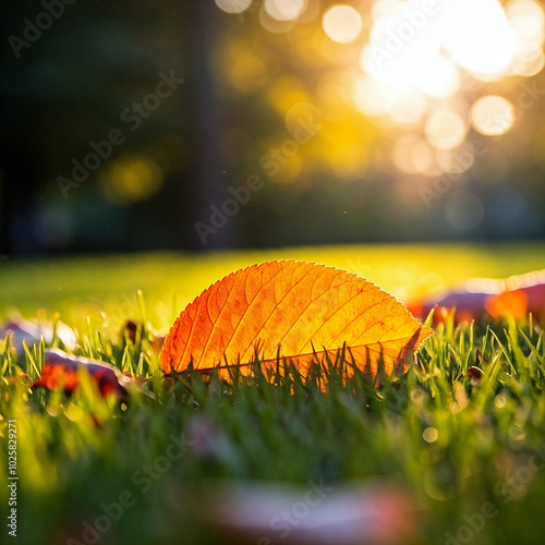 autumn leaves on the ground