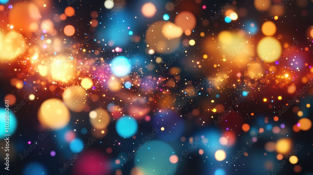 Vibrant Neon Bokeh Light Particles Background Vibrant Neon Bokeh Light Particles Background