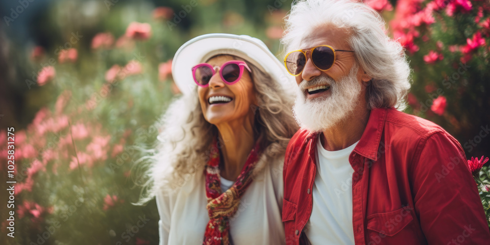 A happy elderly couple