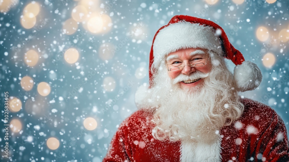 The Jolly Santa in Snow The Jolly Santa in Snow