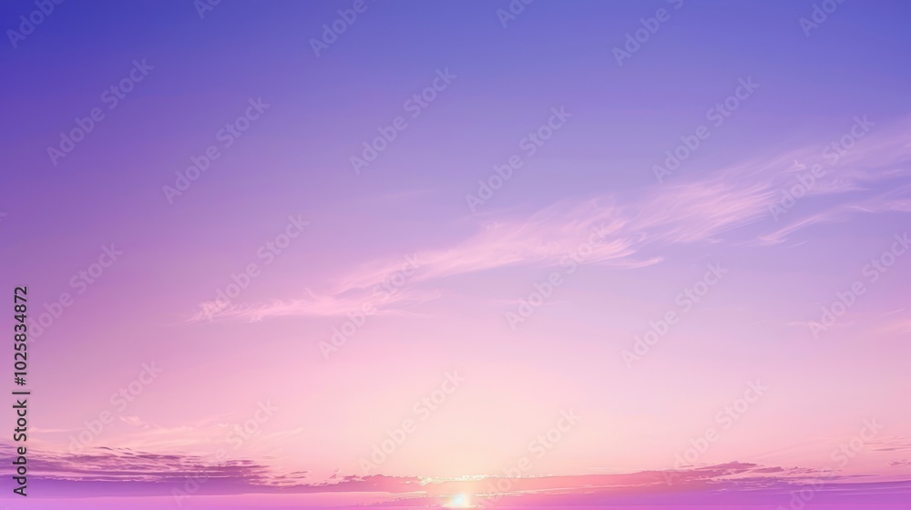 Pastel Pink and Purple Sunset Sky with Wispy Clouds Pastel Pink and Purple Sunset Sky with Wispy Clouds