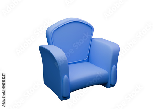 3d design illustration of short sofa. It's up to you to use it for whatever purpose.